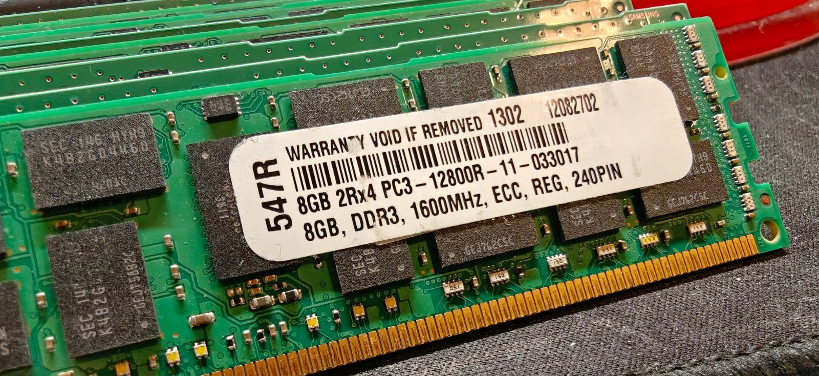 8x 8GB DDR3 1600 ECC Reg RAM (Actica & 547R), Computers en Software, RAM geheugen, Ophalen of Verzenden