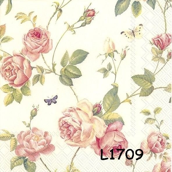 Servetten decoupage/bullet journal * Rozen L1709, Hobby en Vrije tijd, Verzenden, Nieuw