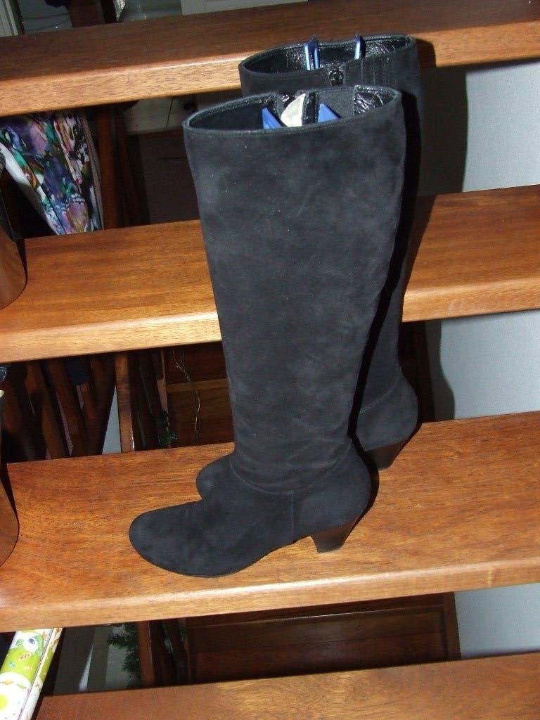 Benoite Cambier zeer nette zwarte suede leren laarzen 36 1/2, Kleding | Dames, Schoenen, Hoge laarzen, Zwart, Ophalen of Verzenden