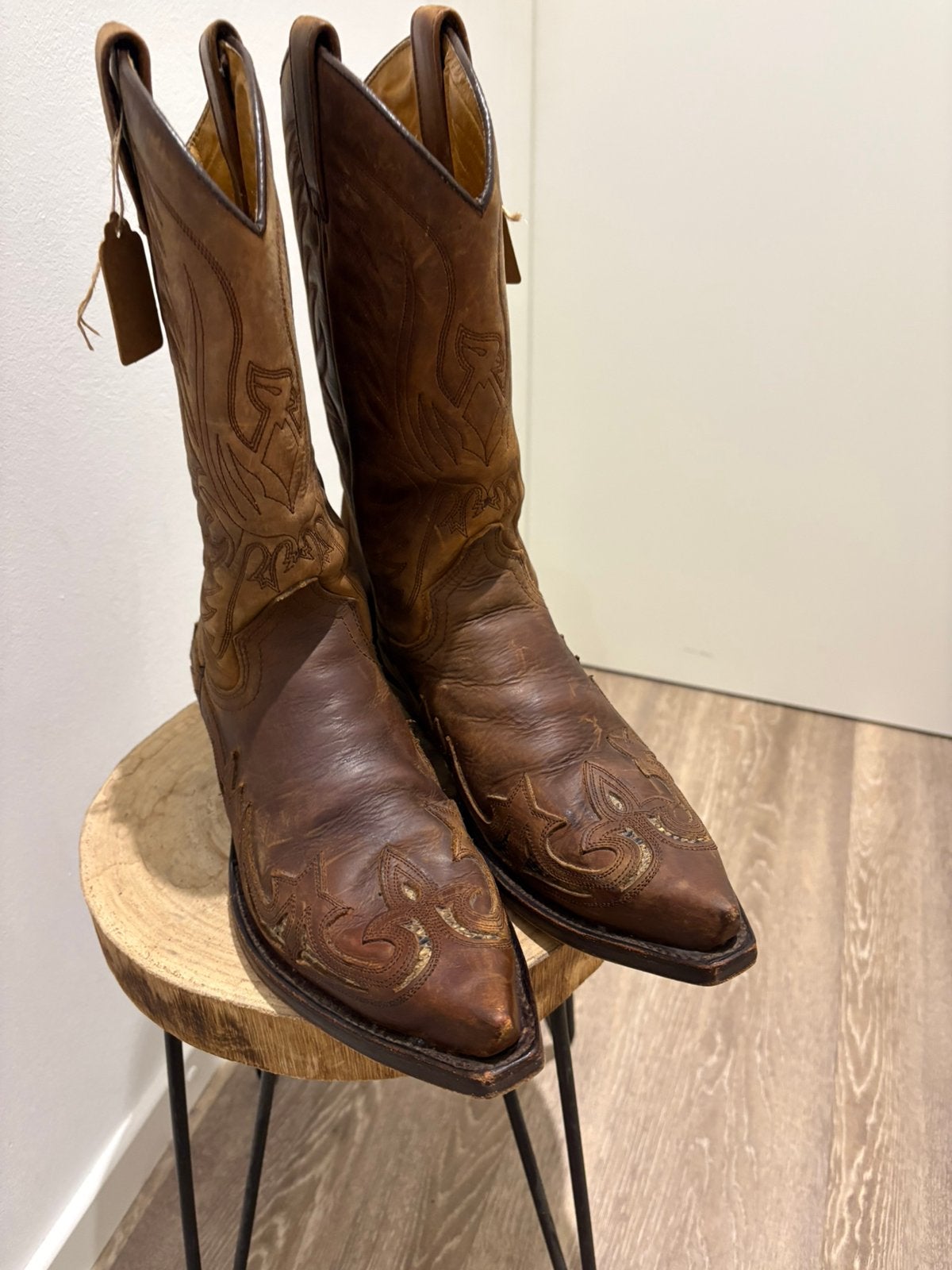 Sendra boots cowboylaarzen mt 39 bruin met python inleg, Hoge laarzen, Bruin, Verzenden, .