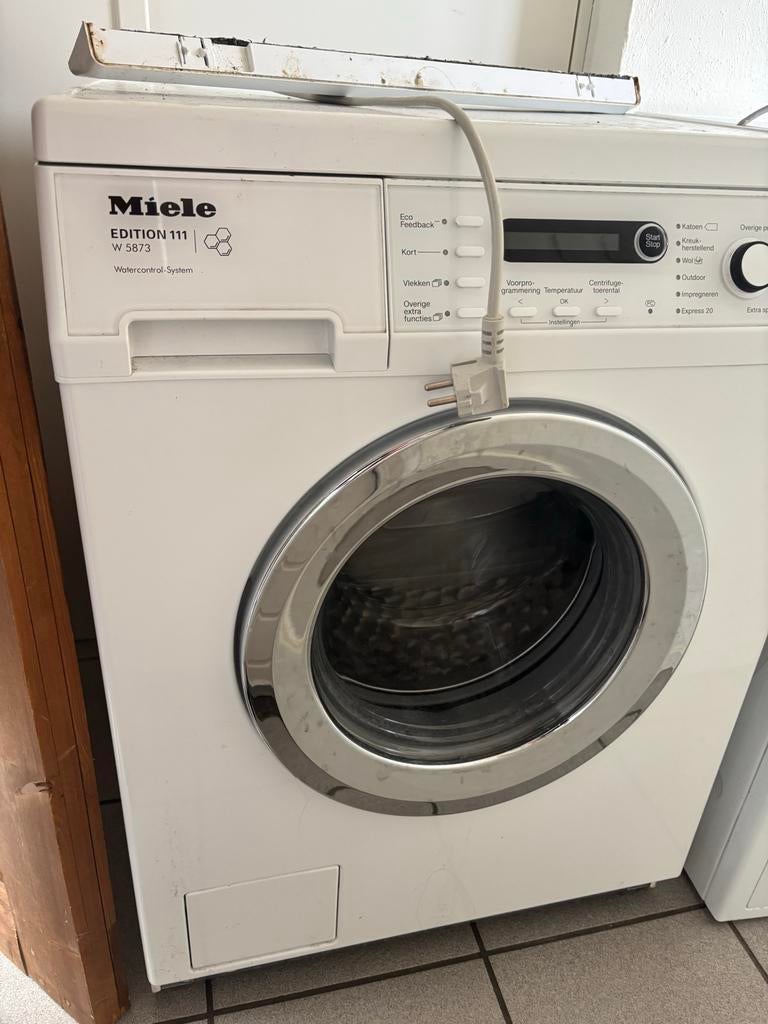 Siemens iQ700 Droger (defect) en Miele Wasmachine (set), Witgoed en Apparatuur, Wasmachines, Ophalen, 8 tot 10 kg, 85 tot 90 cm
