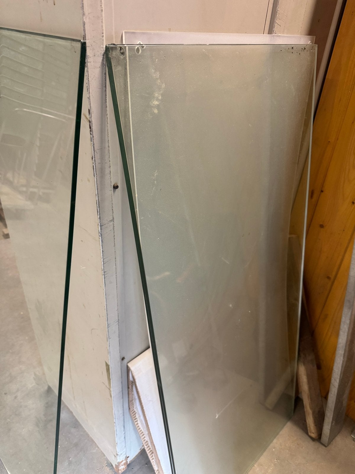 Grote glasplaten van gelaagd glas., Gebruikt, 80 tot 120 cm, Glasplaat, Dubbelglas
