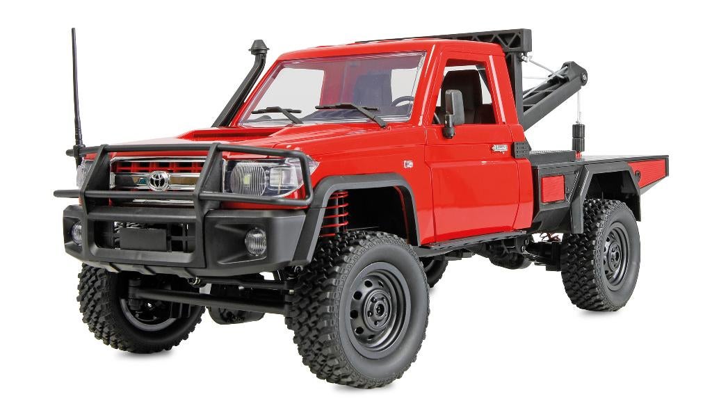 Amewi Toyota Land Cruiser Crawler Tow Truck 4WD 1:12 RTR Red, Hobby en Vrije tijd, Modelbouw | Radiografisch | Auto's, Elektro