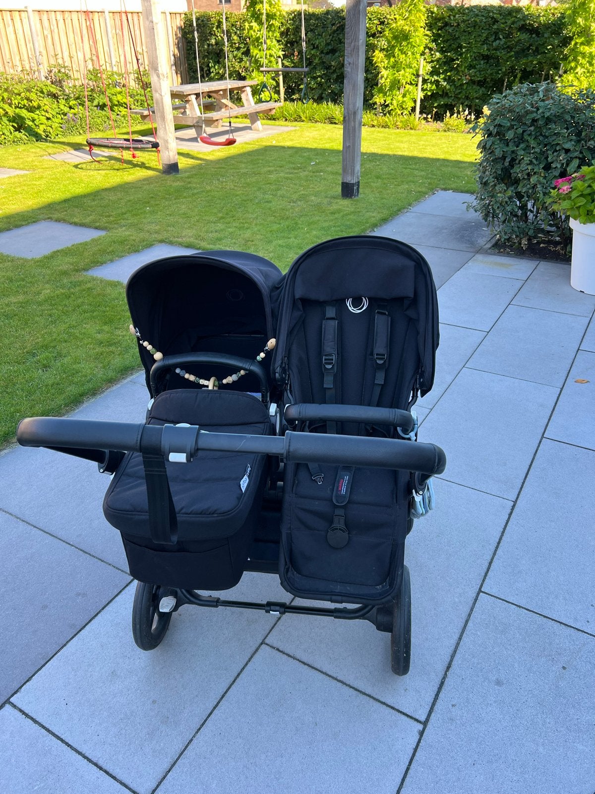 Bugaboo Donkey 3 Duo met adapters en voetenzakken, Kinderen en Baby's, Kinderwagens en Combinaties, Ophalen, Gebruikt, Combiwagen