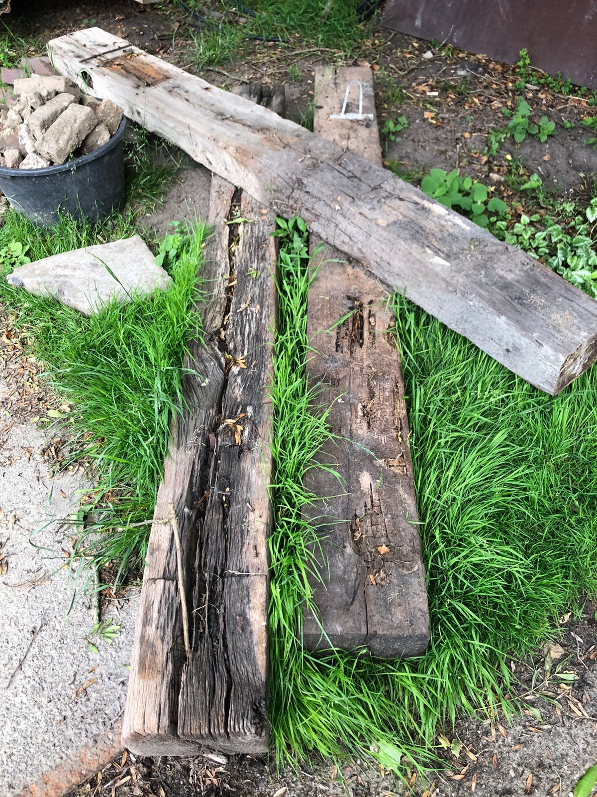 3 oude bielzen, Ophalen, Gebruikt, 180 tot 250 cm, Balken