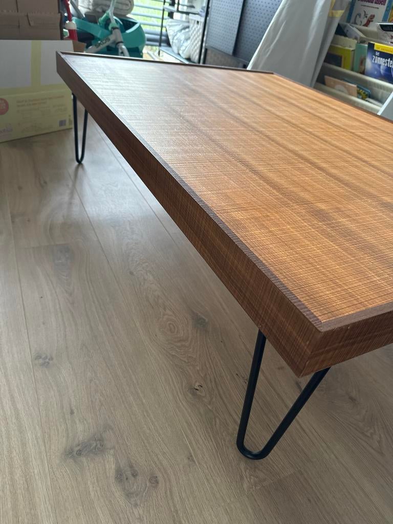 Salontafel Chateau d'Ax met hairpin poten, Ophalen, 100 tot 150 cm, 50 tot 100 cm, Zo goed als nieuw