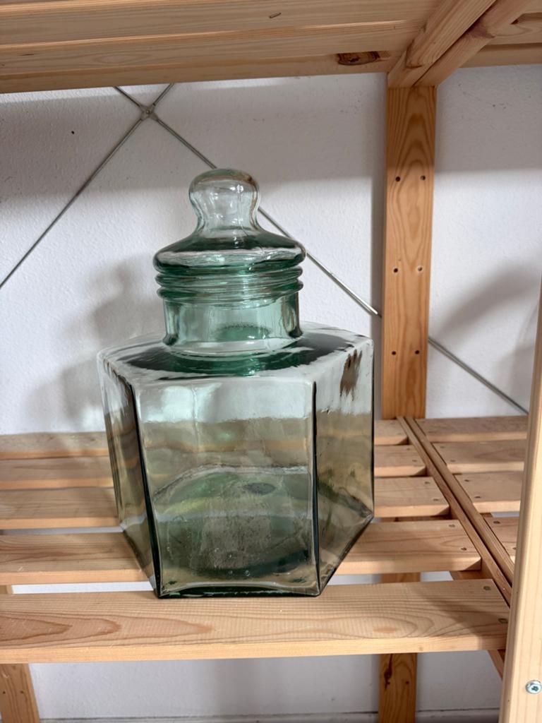 Grote glazen pot met deksel, Ophalen, Zo goed als nieuw