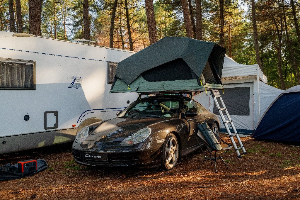 Porsche 996/997 Dakdragers + Daktent te huur, Roadtrip Setup, Ophalen, Zo goed als nieuw, Tot en met 2