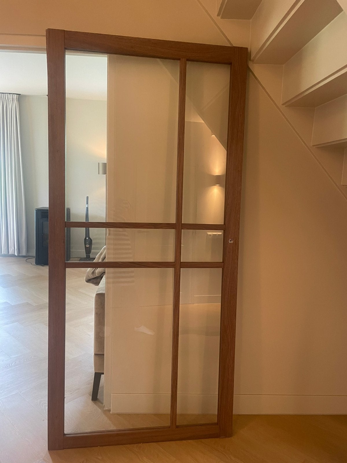NIEUW Glazen eiken deur 93x201, Doe-het-zelf en Verbouw, Deuren en Horren, Ophalen, 80 tot 100 cm, Binnendeur, Nieuw