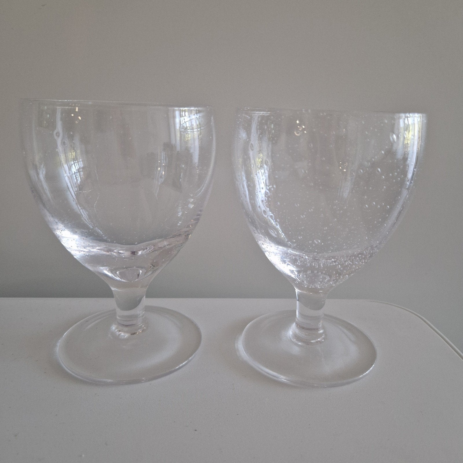 2 Sissy Boy Wijn/Dessert Glaasjes met Bubbelpatroon, Verzamelen, Ophalen of Verzenden, Zo goed als nieuw, Borrel- of Shotglas