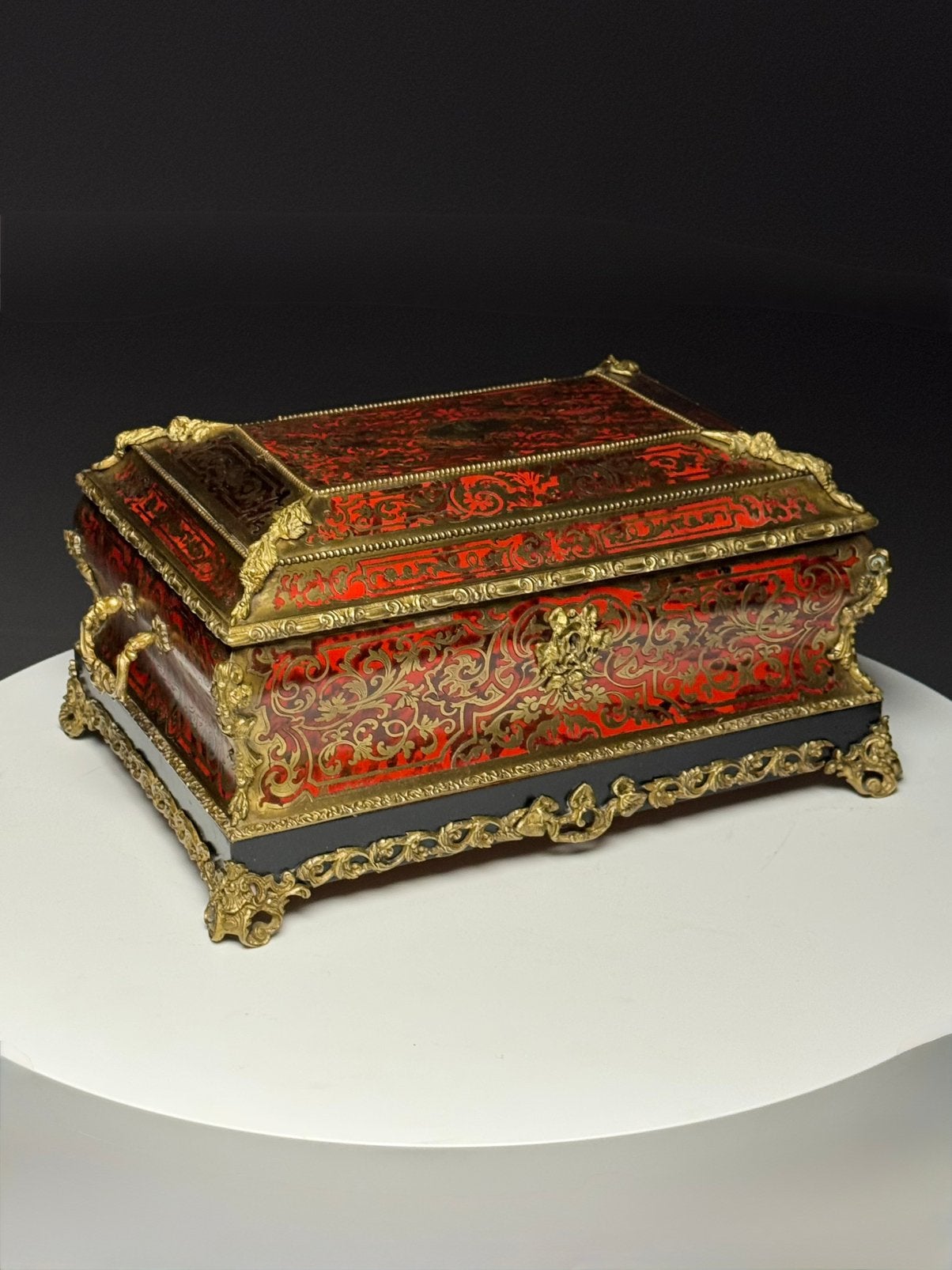 Napoleon III kistje Boulle stijl 19e eeuw, Ophalen, Gebruikt, Minder dan 50 cm