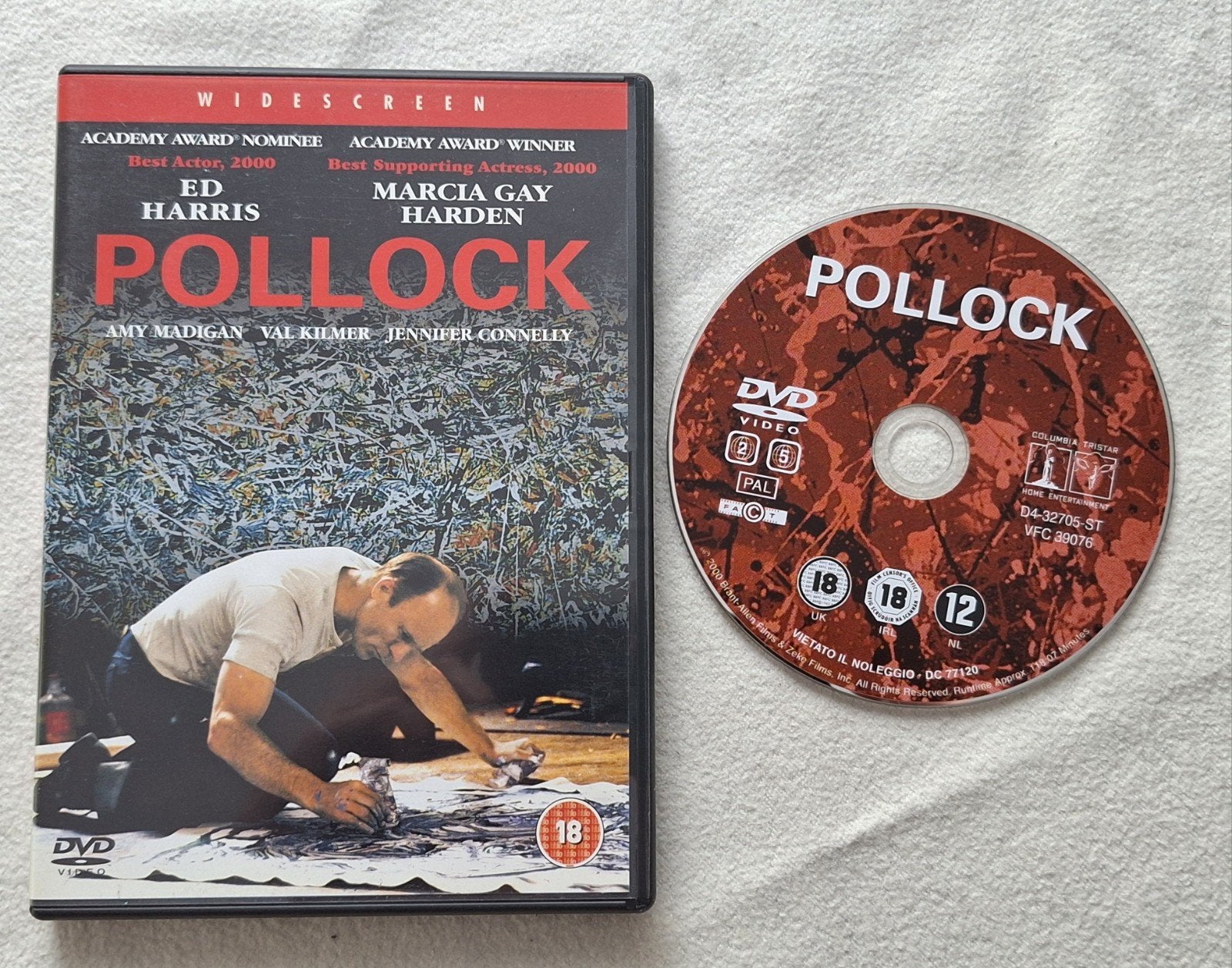 Pollock ( Ed Harris ) met Marcia Gay Harden, Kilmer, Madigan, Engels, Nederlands, Ophalen of Verzenden, Drama