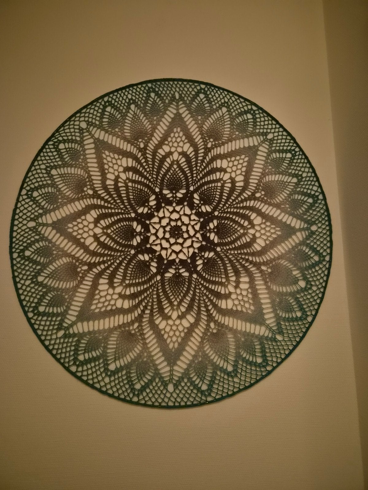 gehaakte mandala, Ophalen