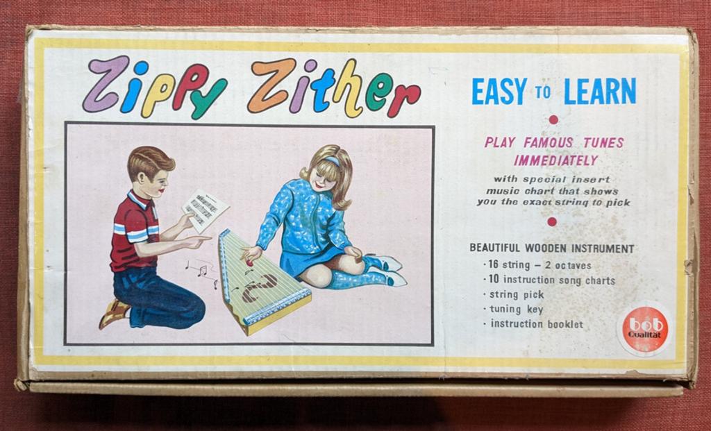 Vintage Zippy Zither - muziekinstrument, Muziek en Instrumenten, Snaarinstrumenten | Overige, Ophalen of Verzenden, Gebruikt, Citer
