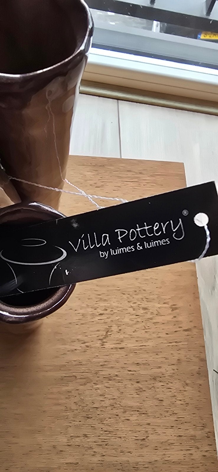 Villa Pottery vaas bruin met meerdere openingen, Bruin, Inclusief decoratie, Nieuw, Ophalen of Verzenden