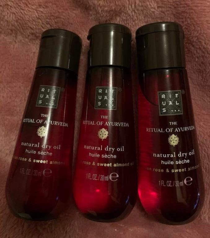 Rituals Ayurveda dry oil 3x 30ML, Ophalen of Verzenden, Zo goed als nieuw, Bodylotion, Crème of Olie