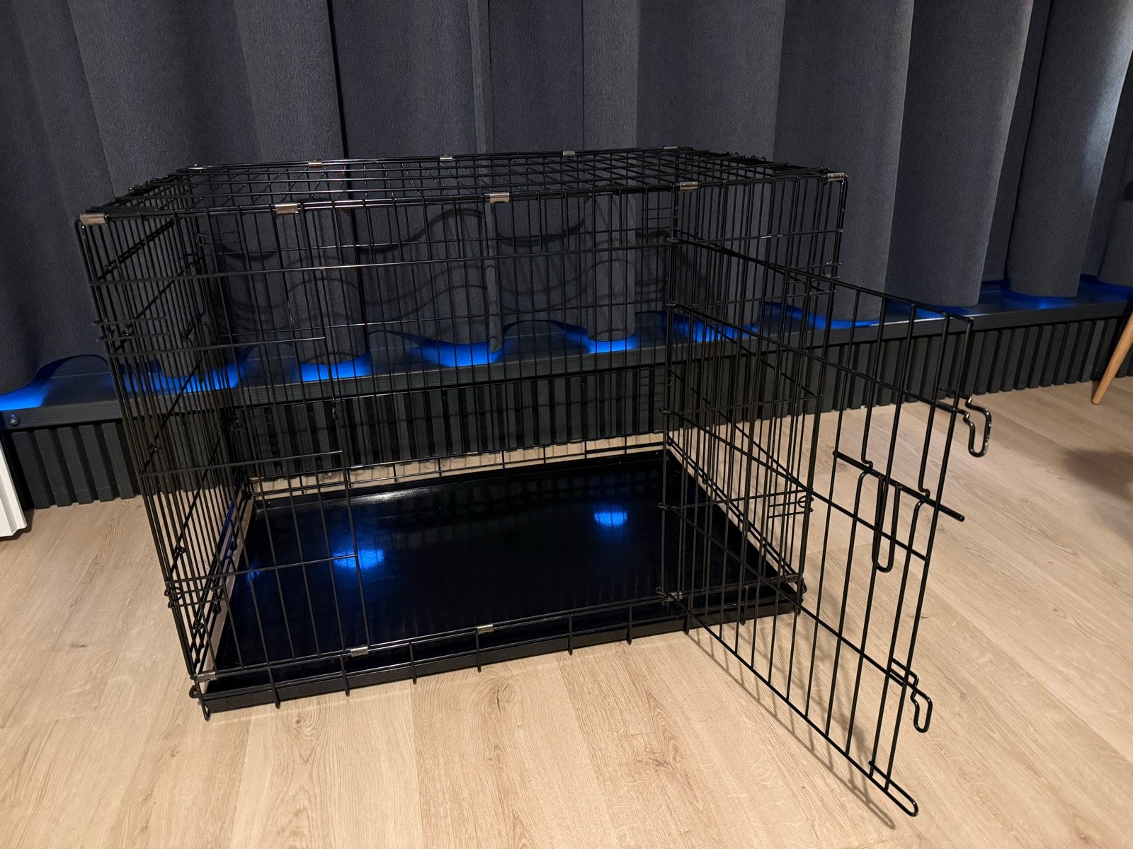 Honden bench - Zwart - 2 Deuren - Medium - 90 x 60 x 60, Ophalen, Gebruikt