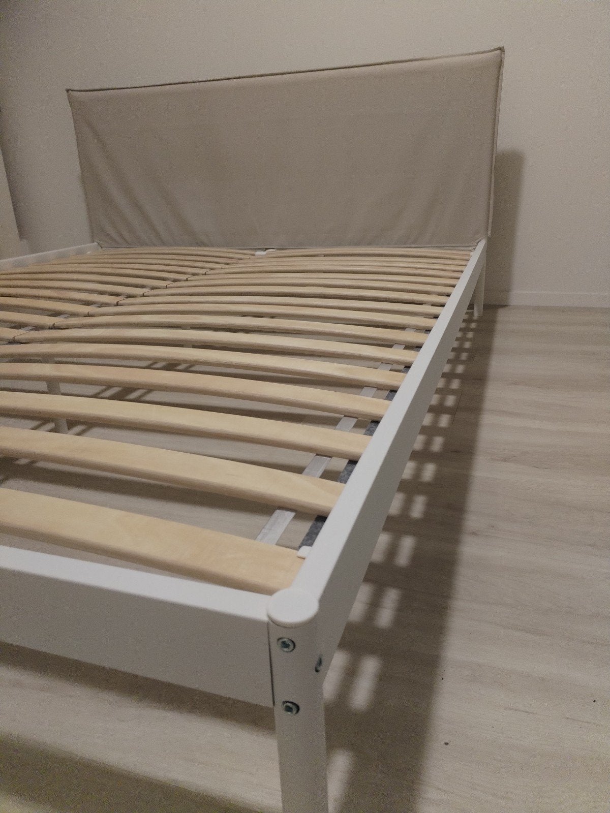 IKEA KLEPPSTAD bedframe wit 160x200 cm, Wit, Tweepersoons, Ophalen of Verzenden, Zo goed als nieuw