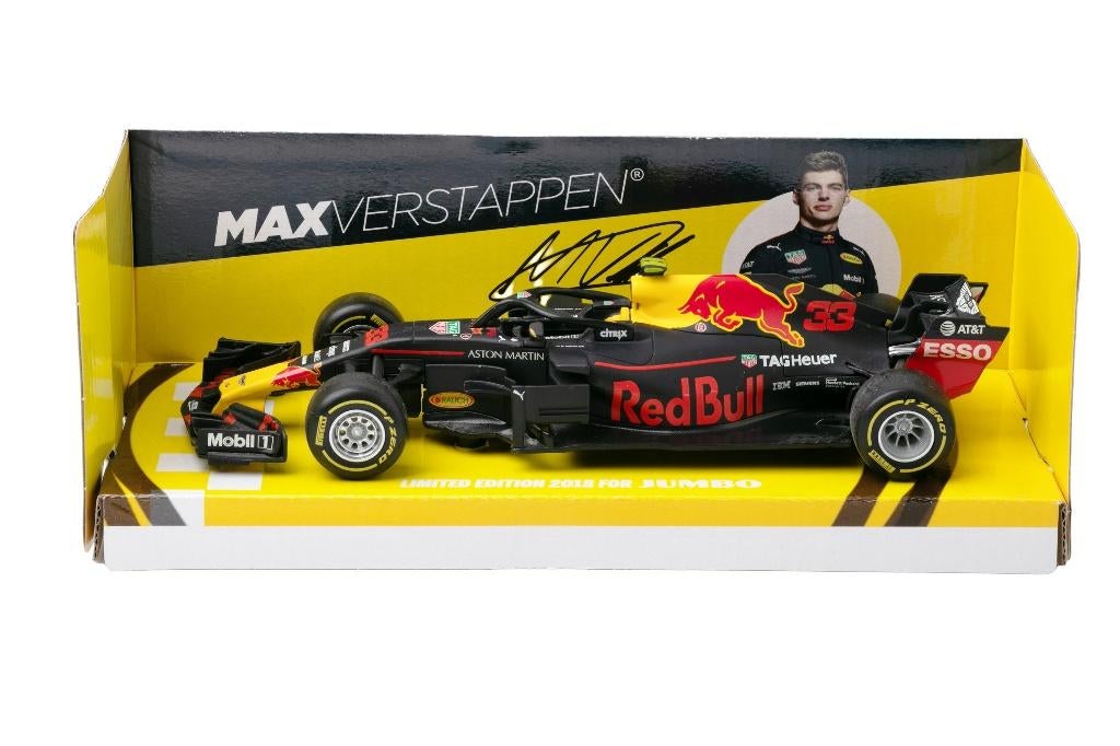 Red Bull Racing RB14  Verstappen  Bburago Jumbo Edition, Ophalen of Verzenden, Zo goed als nieuw, Auto, Bburago