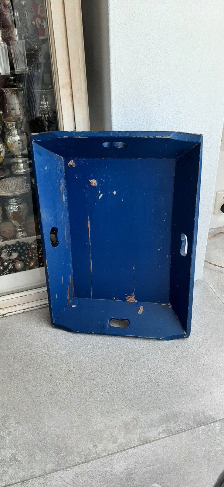 OUD BROCANT  ......  BLAUW  ...  MANGELBAK  !!!, Antiek en Kunst, Ophalen of Verzenden