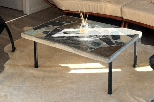 Leistenen tafel, Ophalen, Zo goed als nieuw, Rechthoekig, 50 tot 100 cm