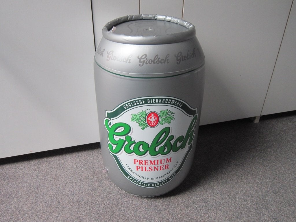 GROLSCH BIER OPBLAASBLIK, Verzamelen, Ophalen, Zo goed als nieuw, Overige typen, Grolsch