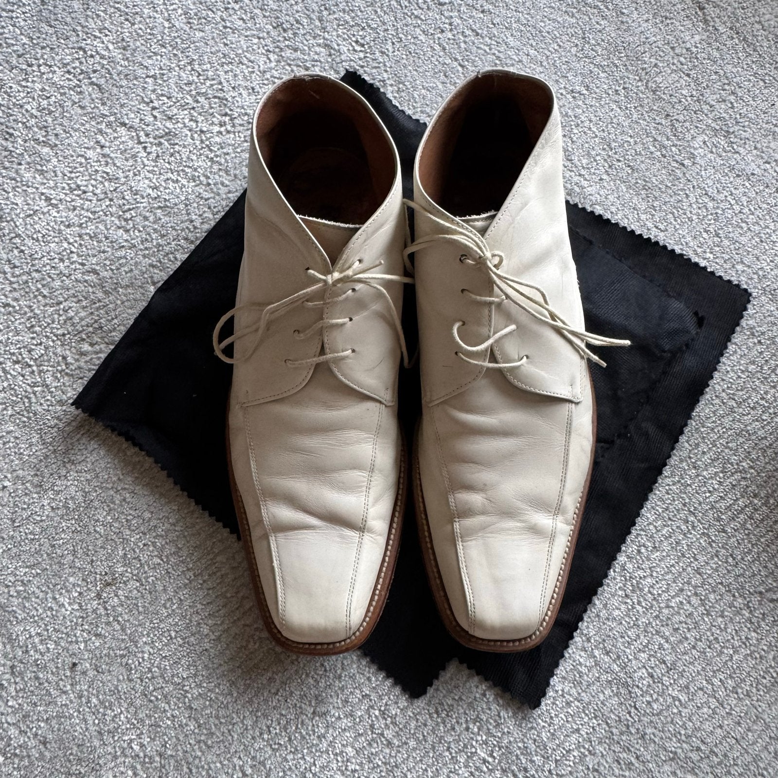 Richard (roka) Leren Veterschoenen - Maat 43, Wit, Ophalen of Verzenden, Zo goed als nieuw, Veterschoenen