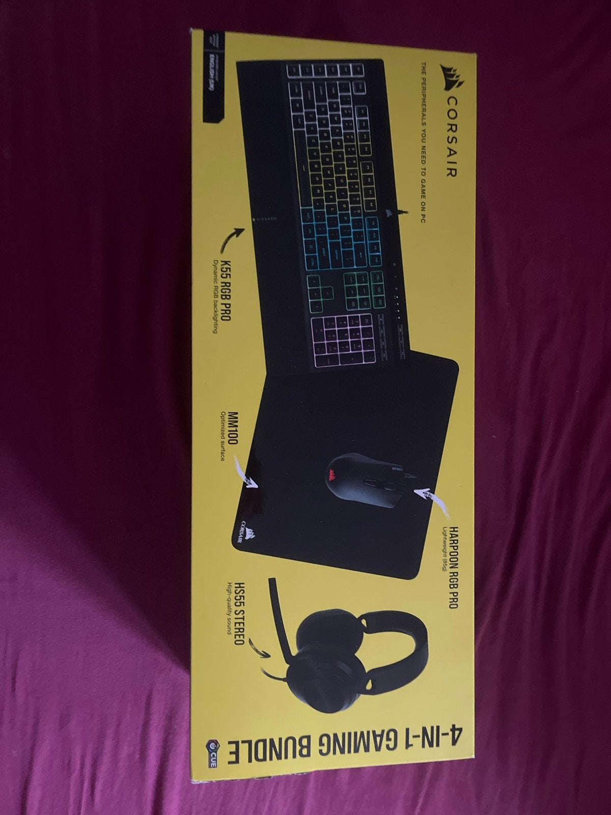 Corsair 4-in-1 Gaming Bundle: K55 RGB PRO, Harpoon RGB PRO, Ophalen of Verzenden, Nieuw
