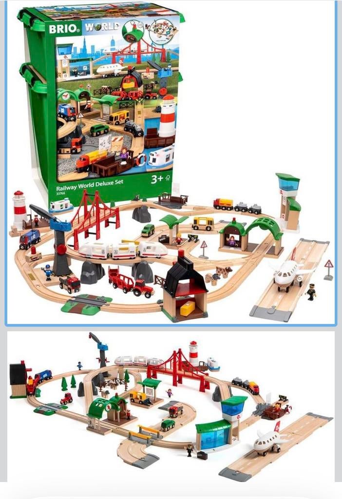 BRIO Railway Deluxe Set 33766 (ZGAN), Ophalen of Verzenden, Zo goed als nieuw