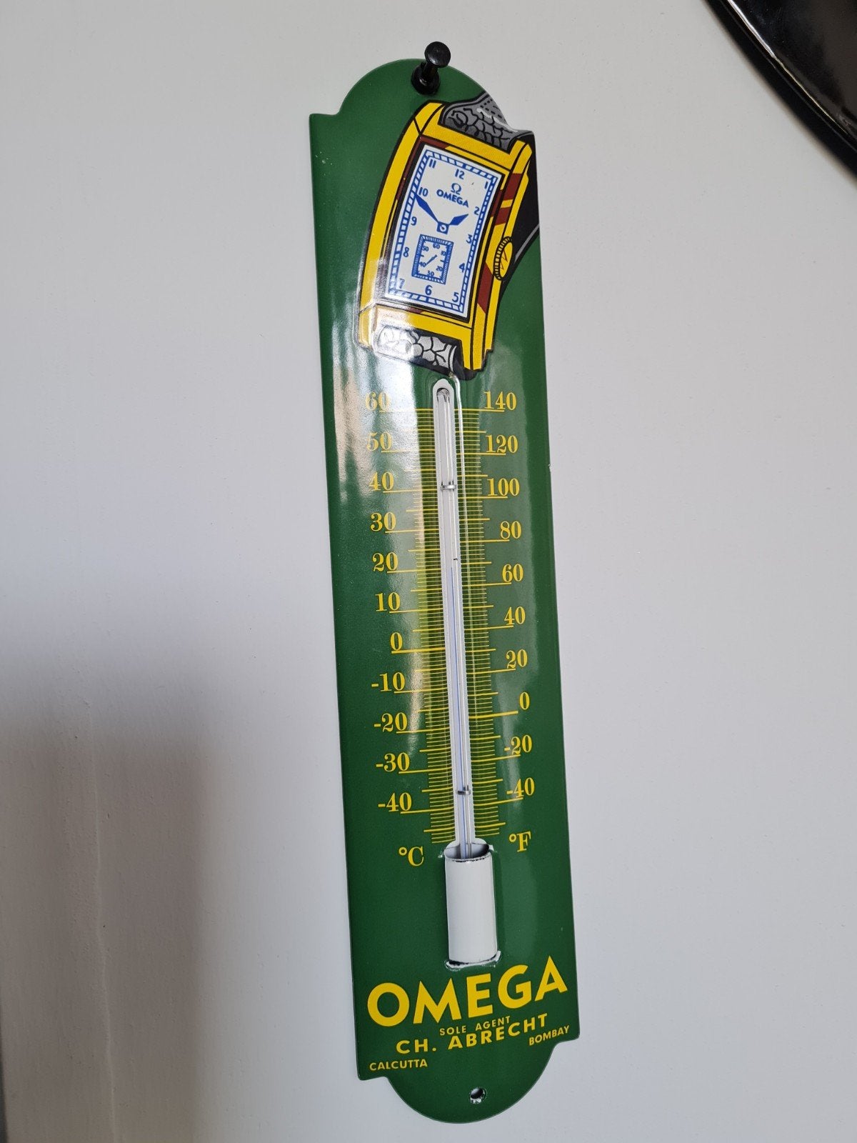 omega thermometer reclamebord, Ophalen of Verzenden, Reclamebord