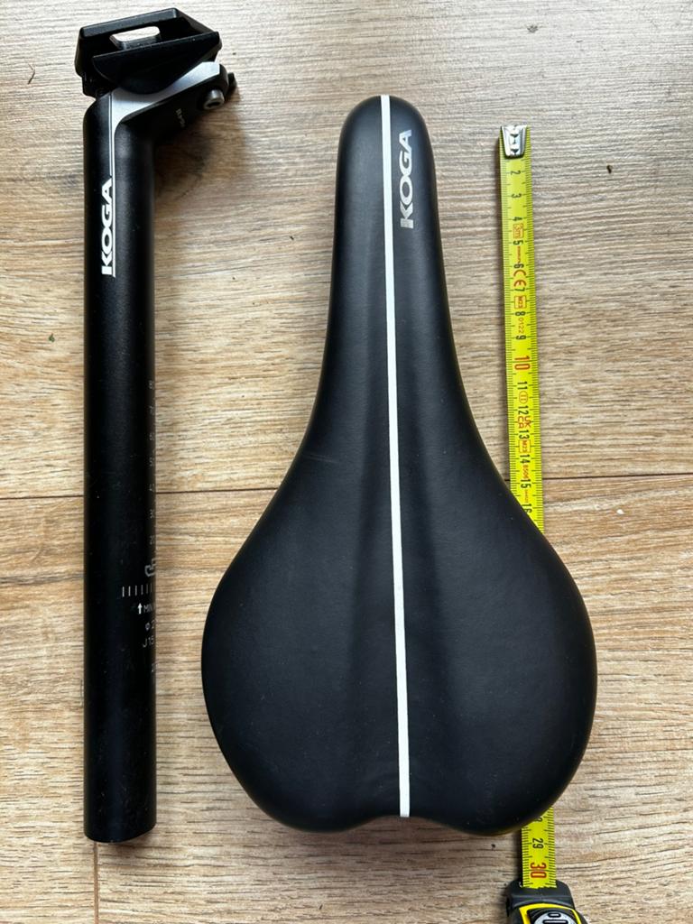 Koga racezadel, zadelpen zgan, Fietsen en Brommers, Ophalen of Verzenden, Zo goed als nieuw, Zadel