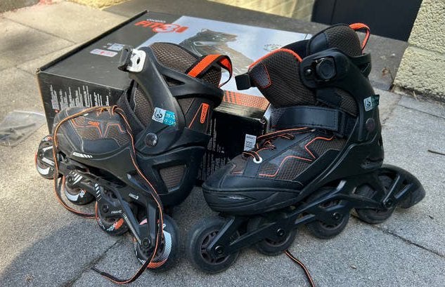 Inline skates Oxelo Fit 3 Junior 35-38, Ophalen, Gebruikt