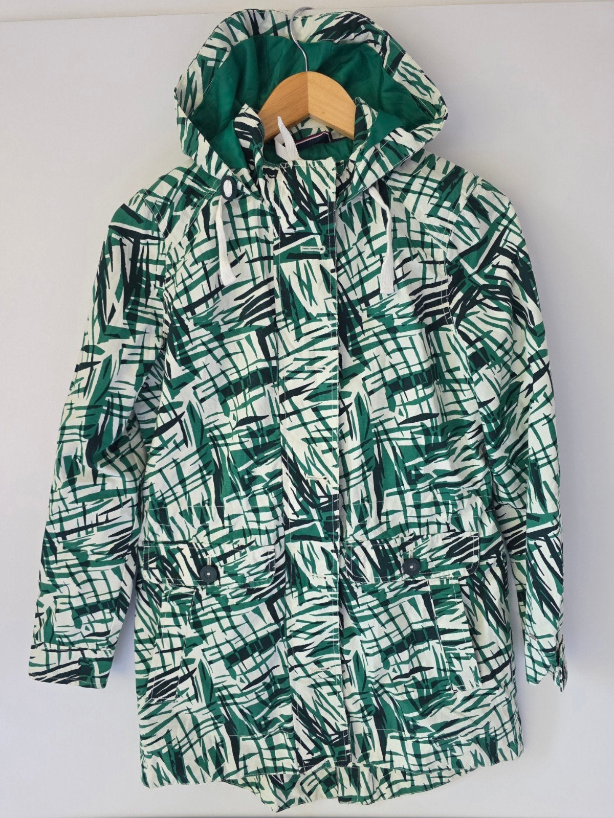 Tommy Hilfiger Dames Jas met Groen Bladprint - Maat S, TOMMY HILFIGER, EUROPE B.V., Verzenden, Info@tommy.com, Zo goed als nieuw