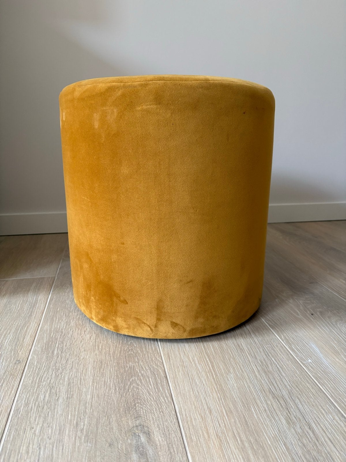 Gele poef, Ophalen, Minder dan 50 cm, Gebruikt, Rond