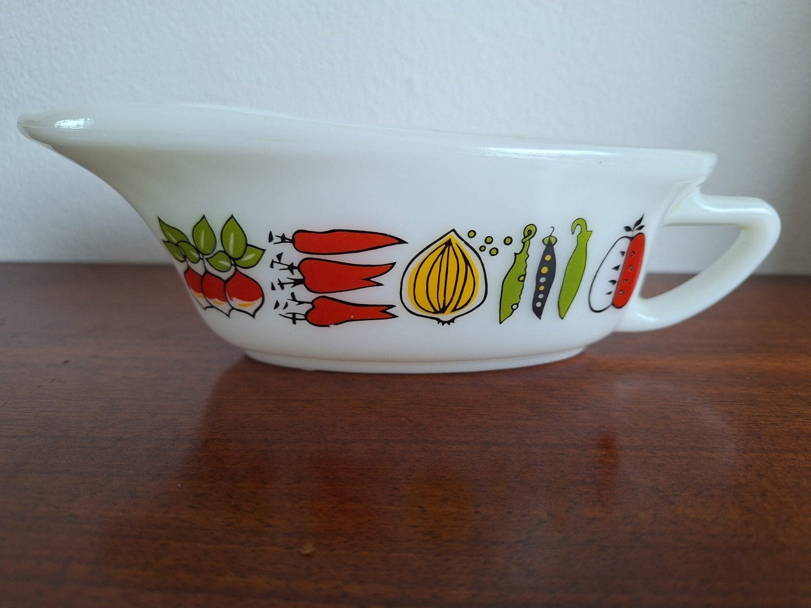 JAJ Pyrex juskom / sauskom, Ophalen of Verzenden, Zo goed als nieuw, Overige stijlen, Kom(men)