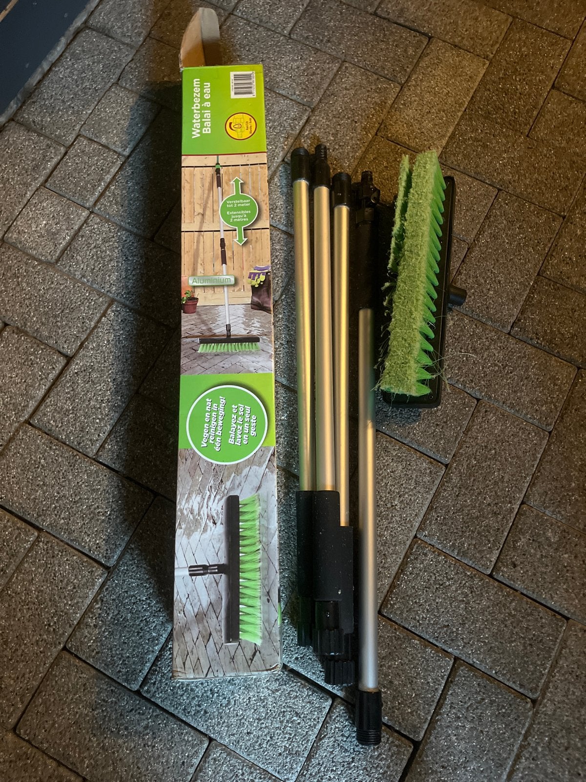 Waterbezem met uitschuifbare steel - Nieuw in doos, Ophalen of Verzenden, Nieuw