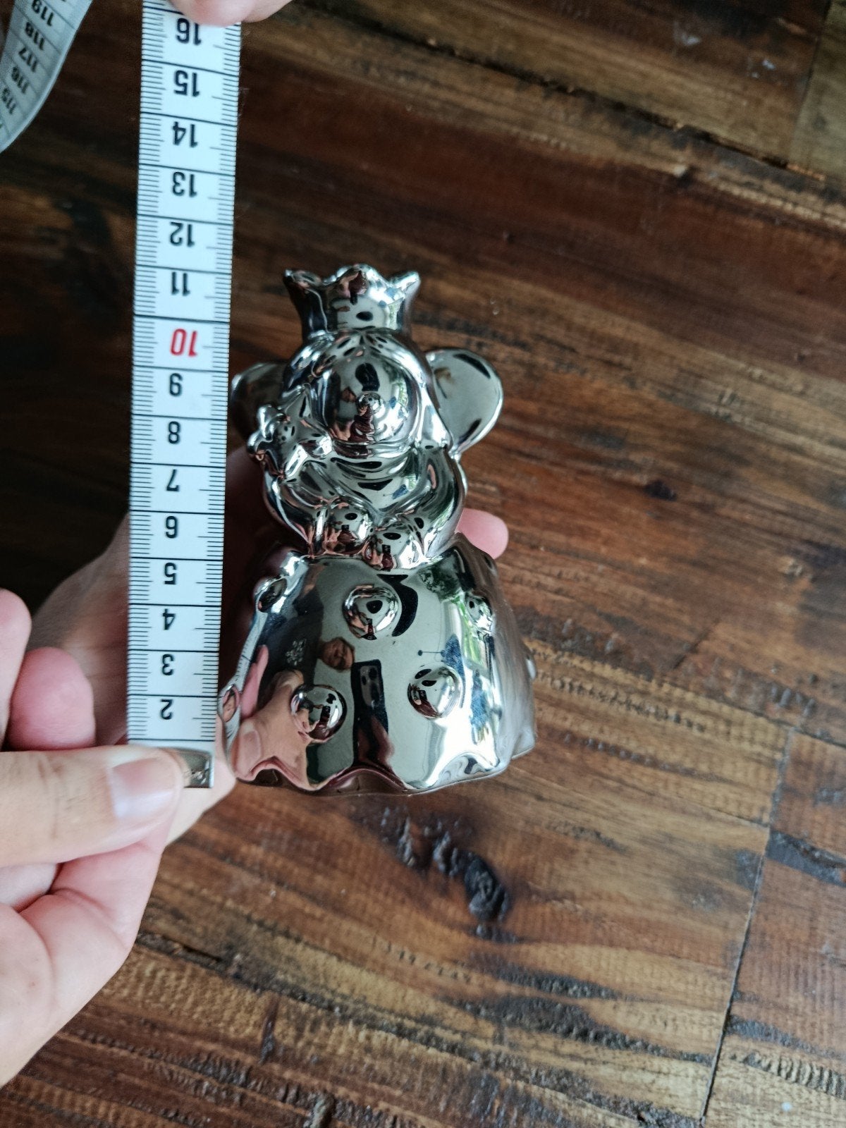 Zilverkleurige spaarpot in de vorm van een prinses, Ophalen of Verzenden, Gebruikt, Zilver, Modern