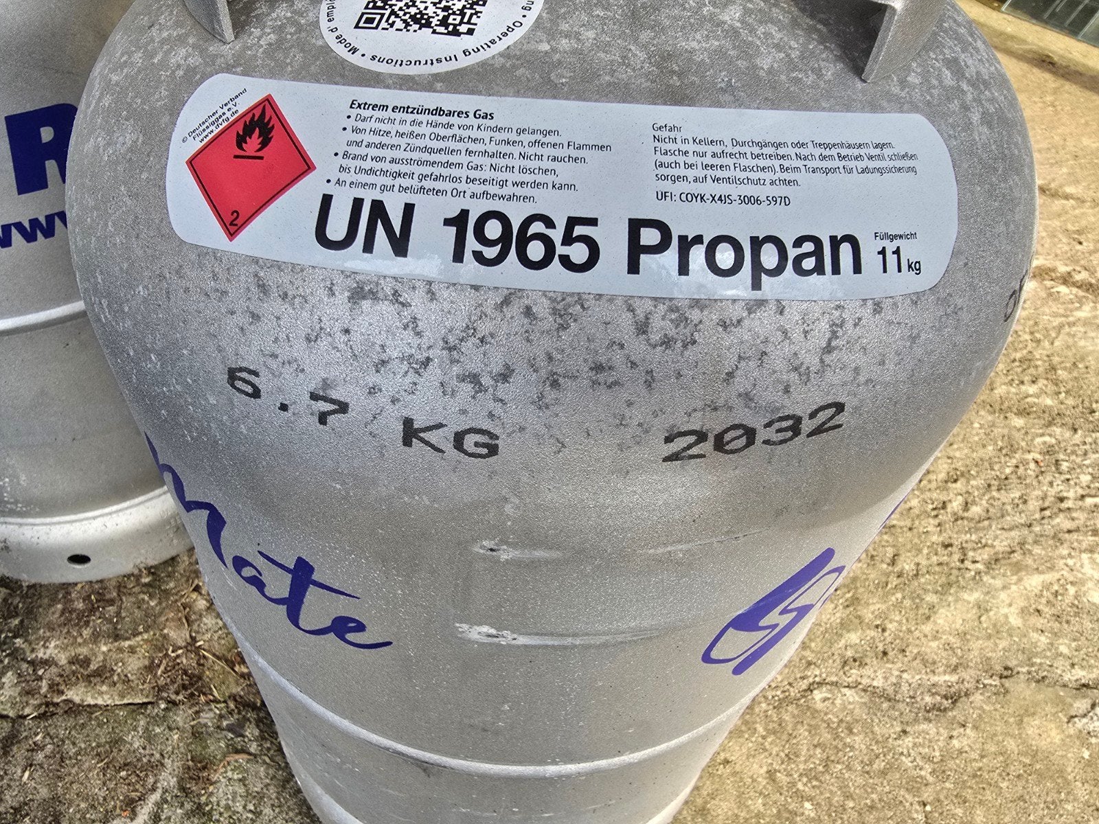 Travel Mate Propaan Gasfles 11kg - UN 1965, Ophalen