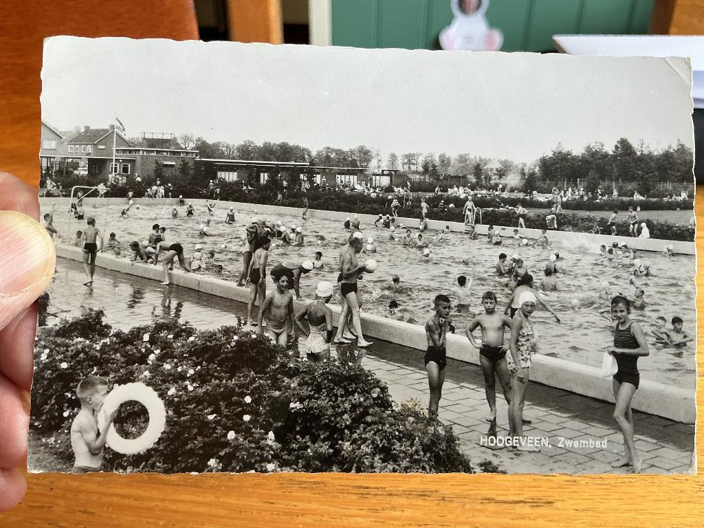 Hoogeveen zwembad (buitenbad), Verzenden, 1960 tot 1980, Gelopen, Drenthe