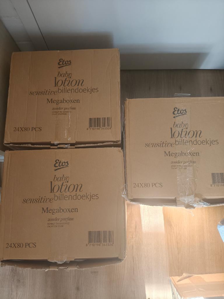 Etos Baby Lotion Sensitive Billendoekjes megabox 3x, Kinderen en Baby's, Badjes en Verzorging, Ophalen, Nieuw, Overige typen, Overige merken