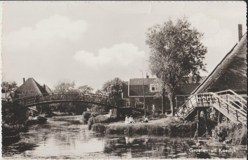1965 koedijk waterpartij landschap, Ophalen of Verzenden, 1960 tot 1980, Gelopen, Noord-Holland