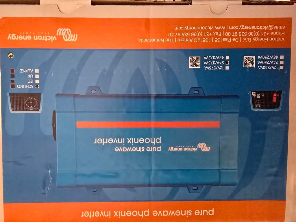 Victron omvormer 24/375 schuko uitgang, Ophalen of Verzenden, Nieuw, Overige typen