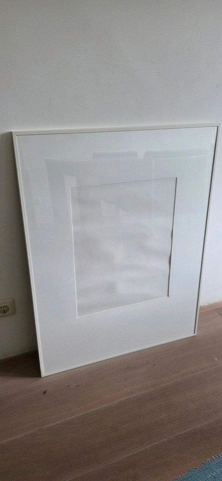 Witte Barth wissellijst met passe-partout 70x90 cm, Ophalen, Overige materialen, Gebruikt, Overige typen