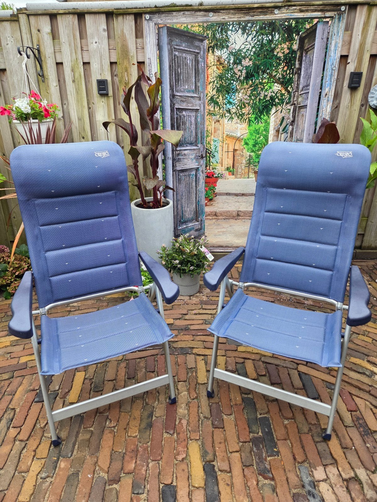 Crespo de luxe 5 standen campingstoelen (2)maat L, Ophalen, Zo goed als nieuw, Campingstoel