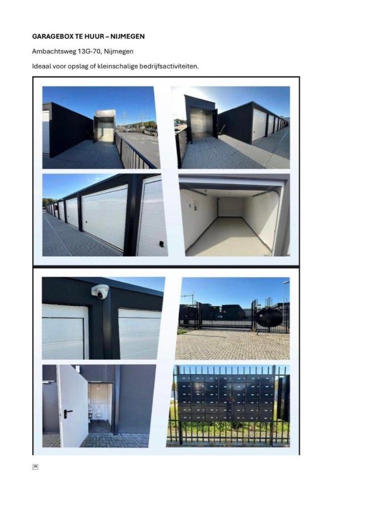 GARAGEBOX TE HUUR – NIJMEGEN, Hobby en Vrije tijd, Ophalen of Verzenden, Nieuw