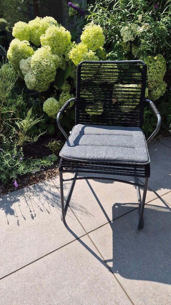 4 stappelbare tuinstoelen, Ophalen, Zo goed als nieuw, Metaal, Stapelbaar