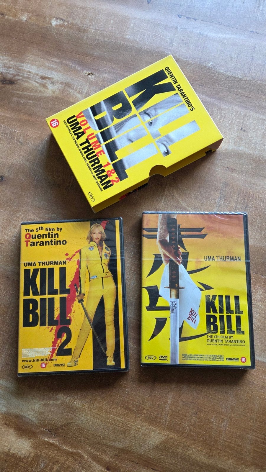 Kill Bill Volume 1 & 2 DVD box – beide ongeopend in seal, Vanaf 16 jaar, Ophalen of Verzenden, Nieuw in verpakking, Actie