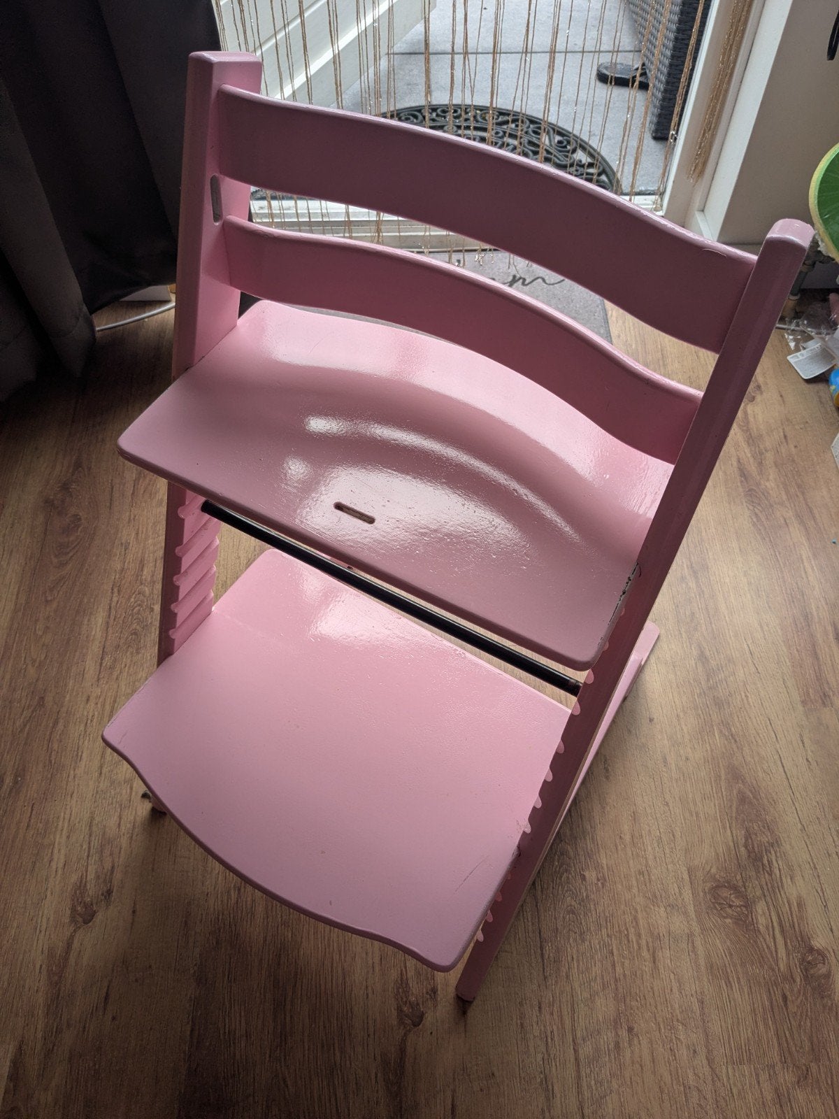 Roze Tripp Trapp meegroeistoel, Ophalen