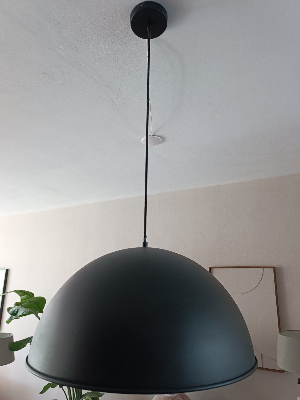 Zwarte hanglamp, Ophalen