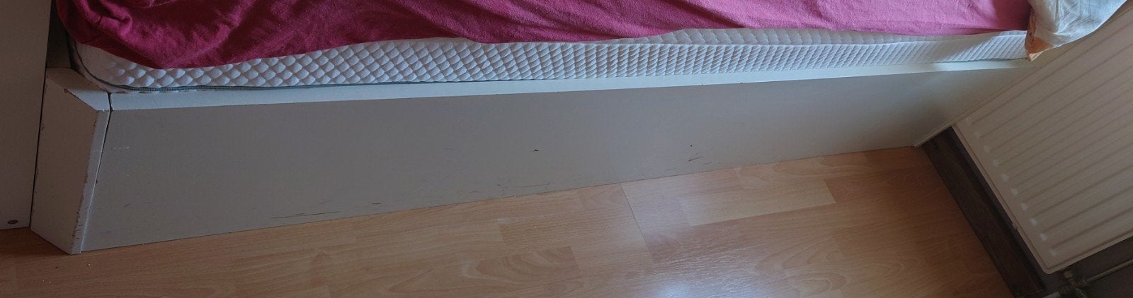 Wit tweepersoonsbed 150x200 met lattenbodem, Ophalen, Gebruikt, Wit, Tweepersoons